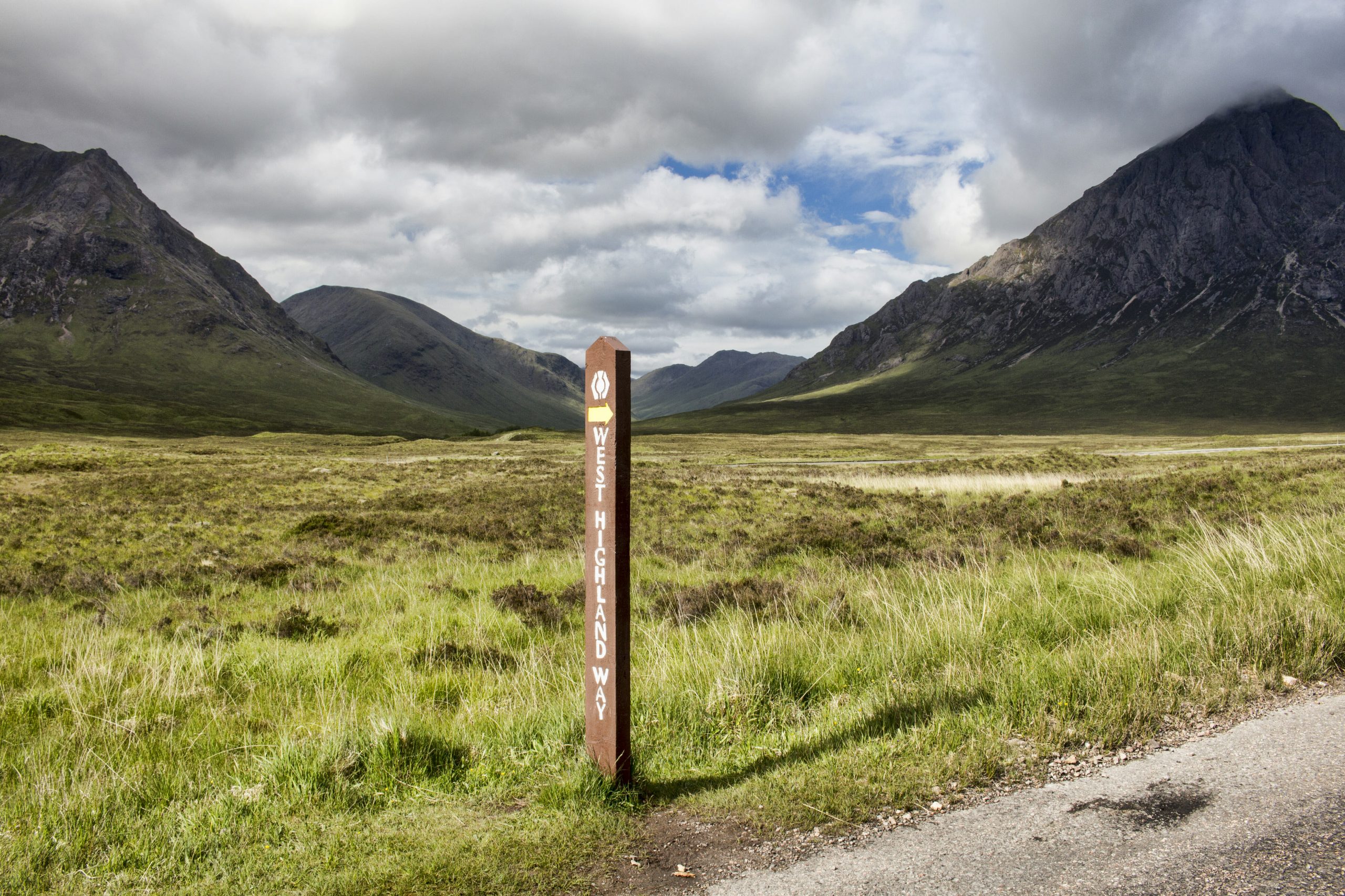 Wegweiser auf dem West Highland Way