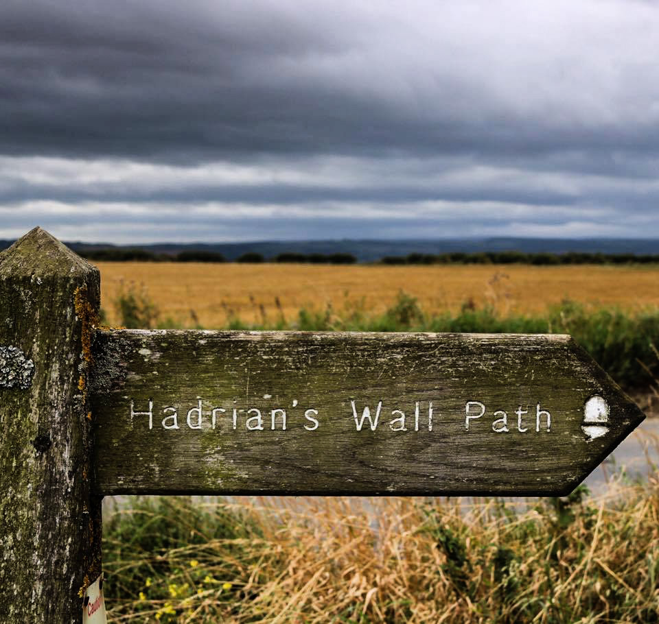 A signpost waymarking Hadrian's Wall Path