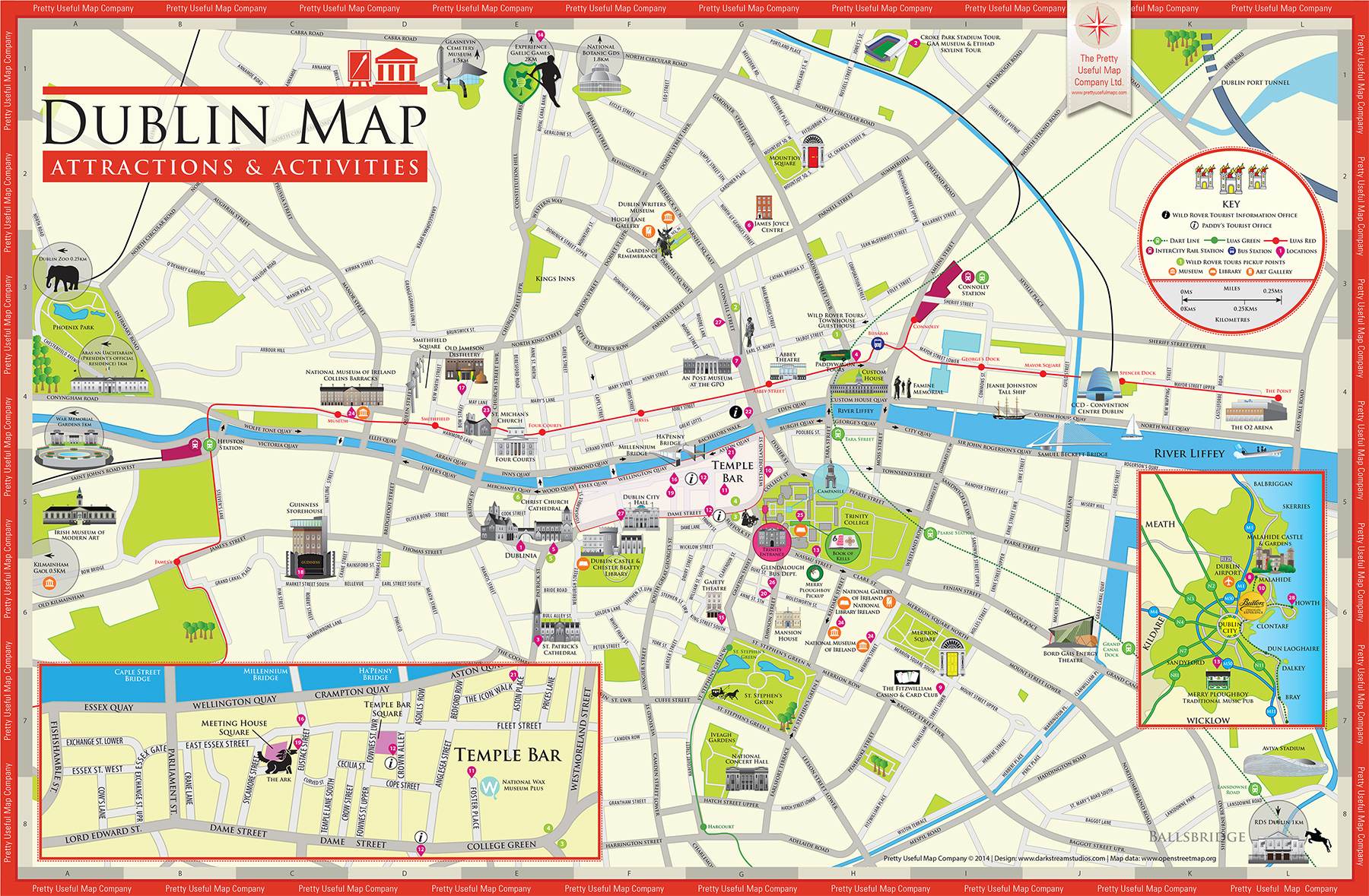 An example of a Dublin tourist map