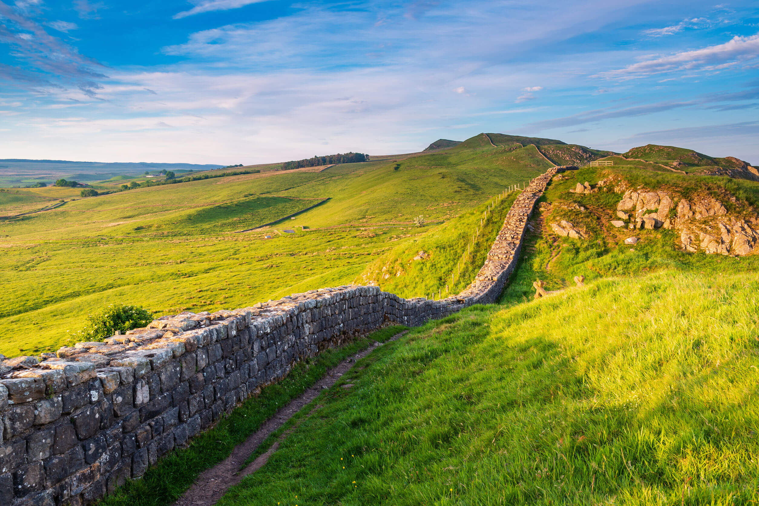 Der Hadrian's Wall Path folgt der alten römischen Befestigungsanlage des Hadrianswalls