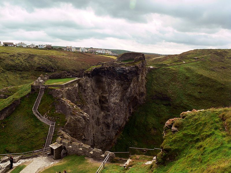 Tintagel Castle on the South West Path in Cornwall
