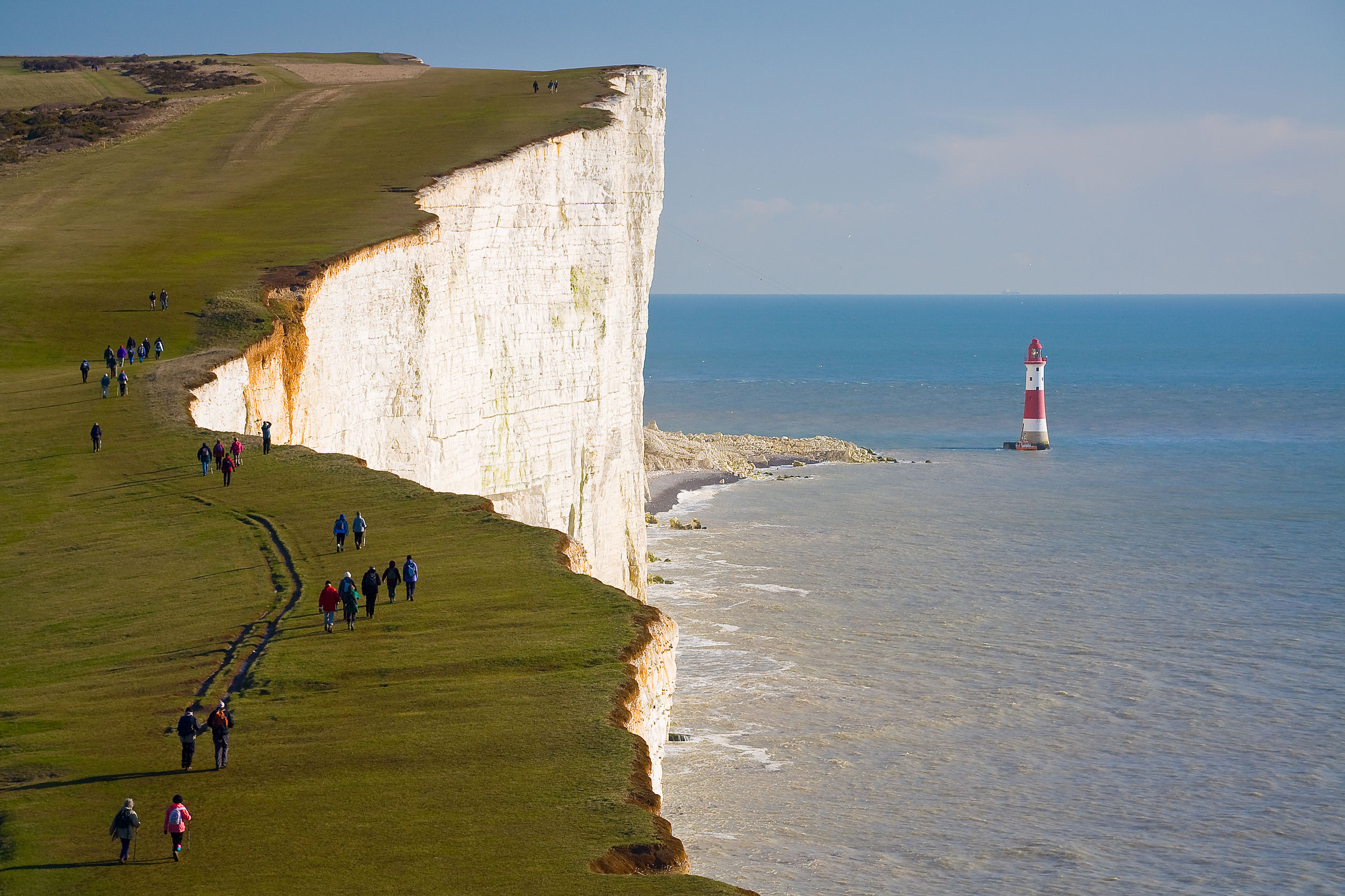 34698624 beachy head lighthouse in east sussex, uk.