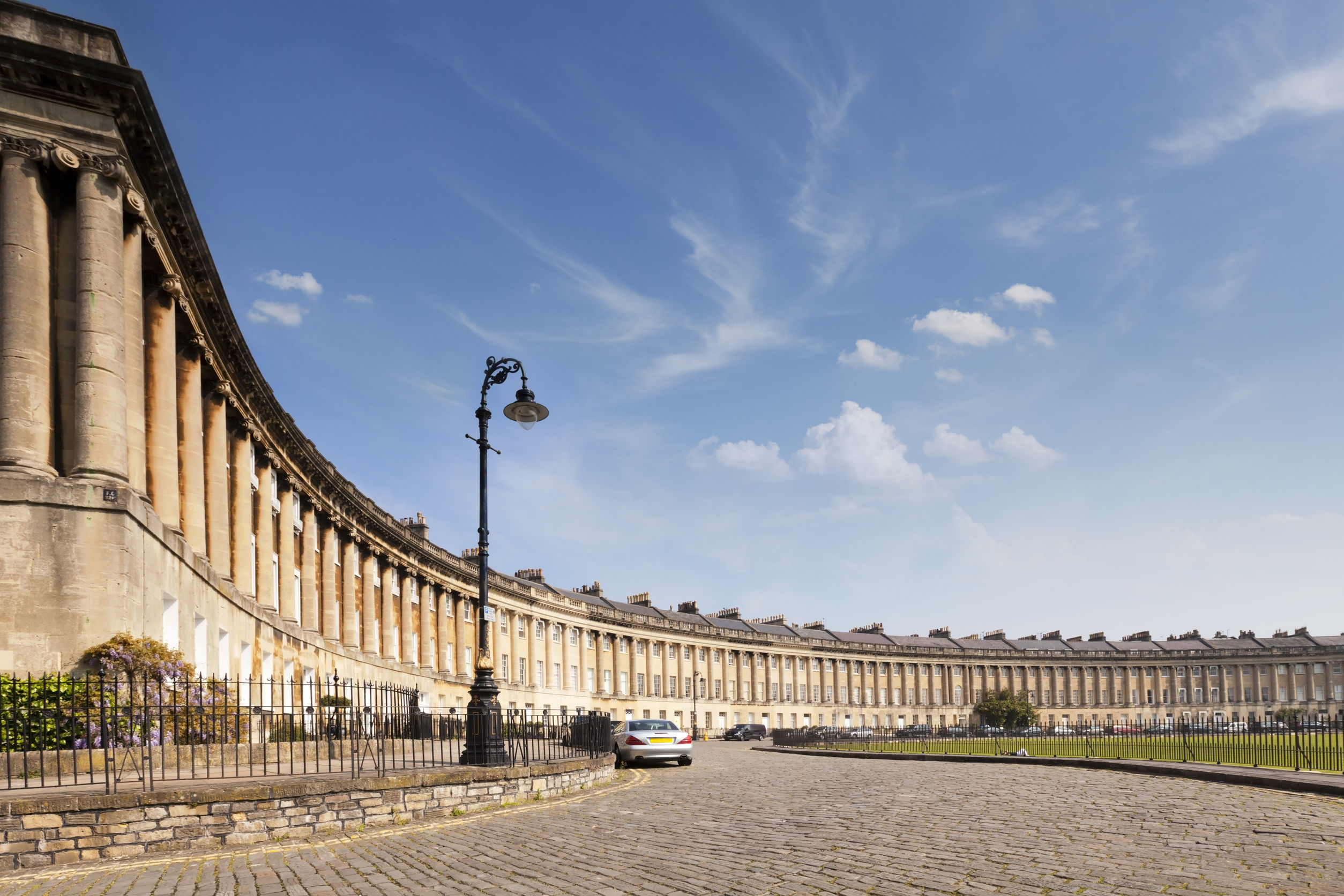 Royal Crescent in Bath is one of the city's great landmarks and is a huge tourist attraction It was designed by John Wood and built between 1767 and 1774.