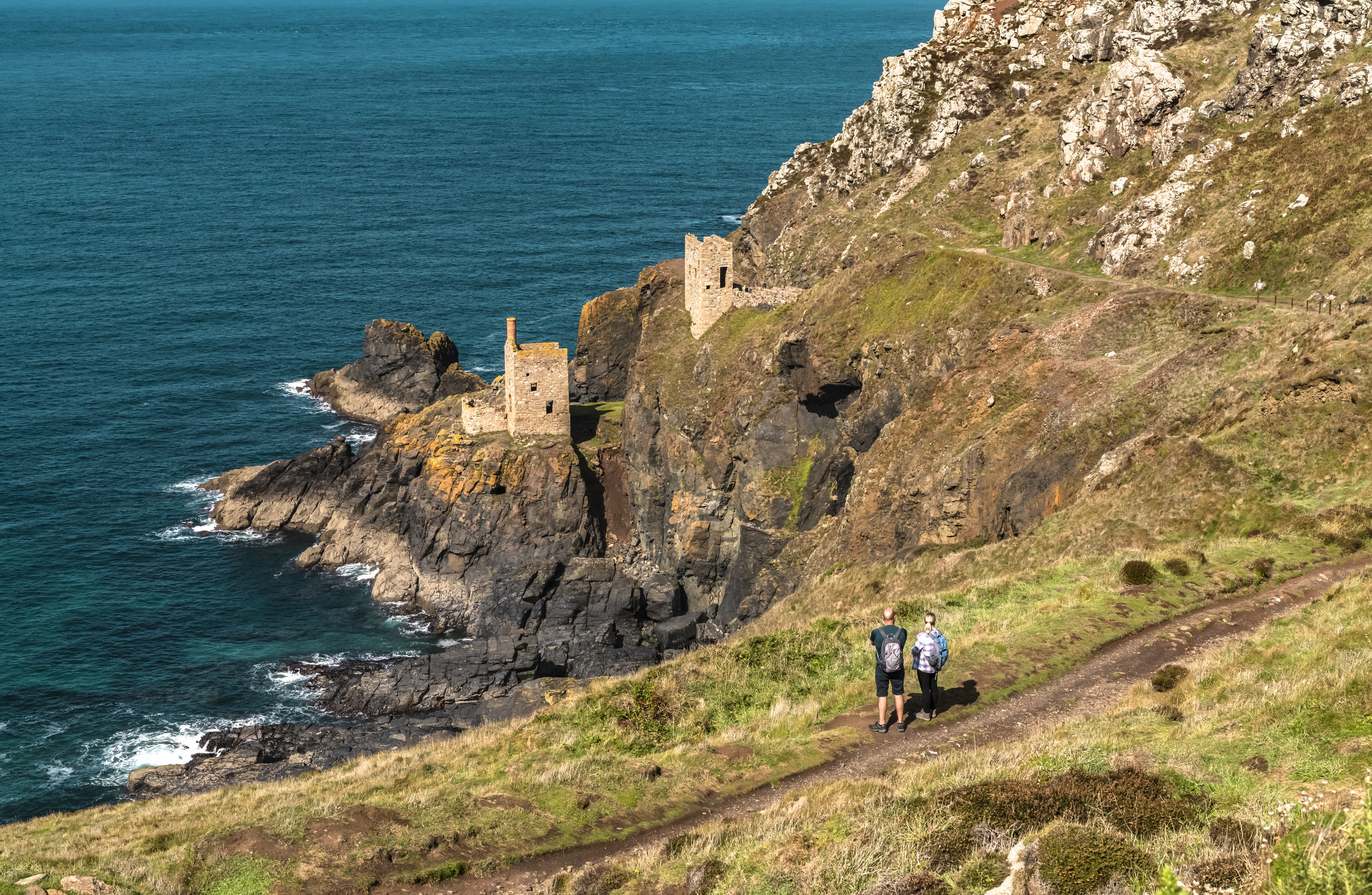 Remains of the crown mine at Botallack, Part of the Cornwall Mining Landscape World Heritage Site