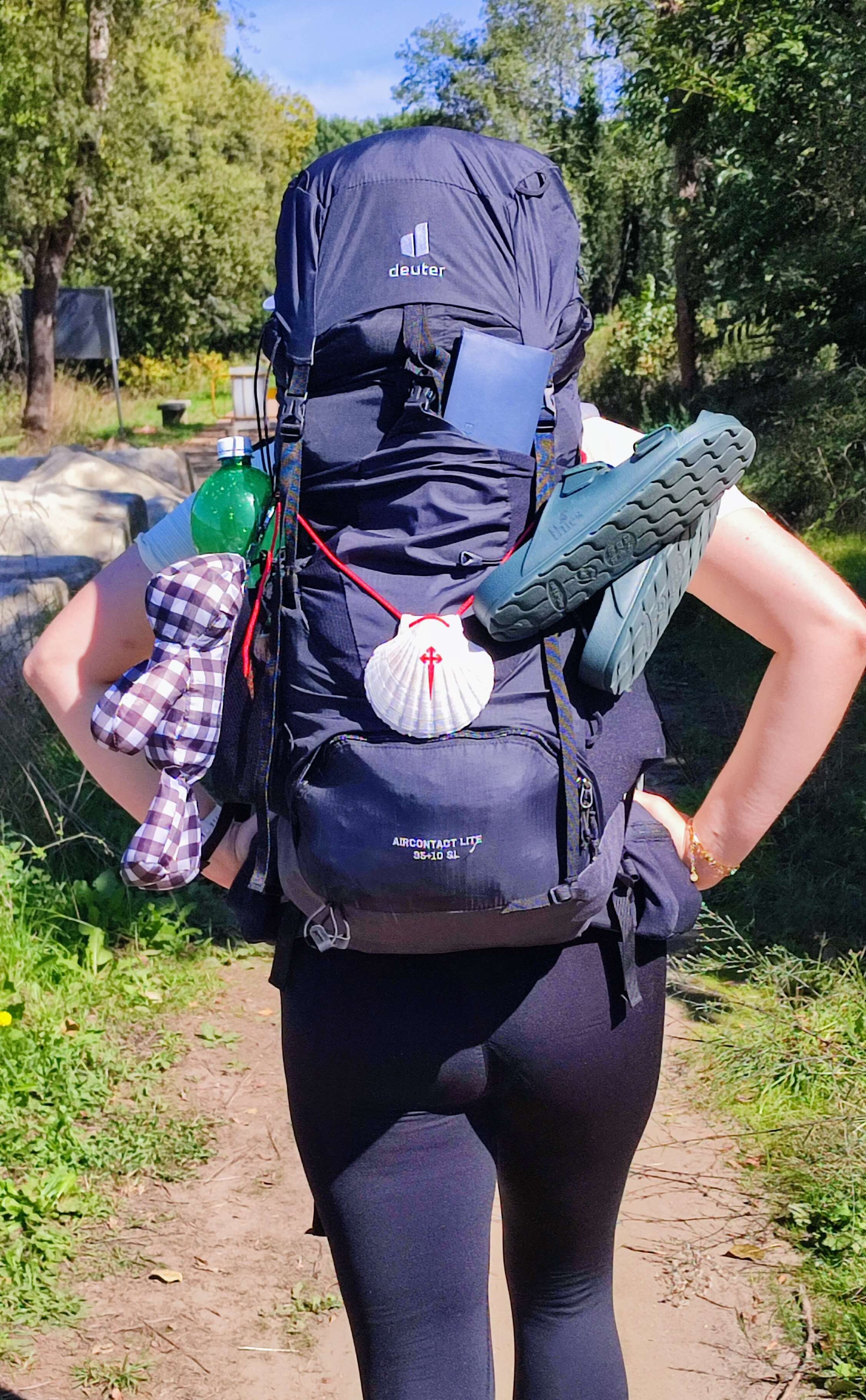 Camino Portuguese Hiker with pilgrim shell