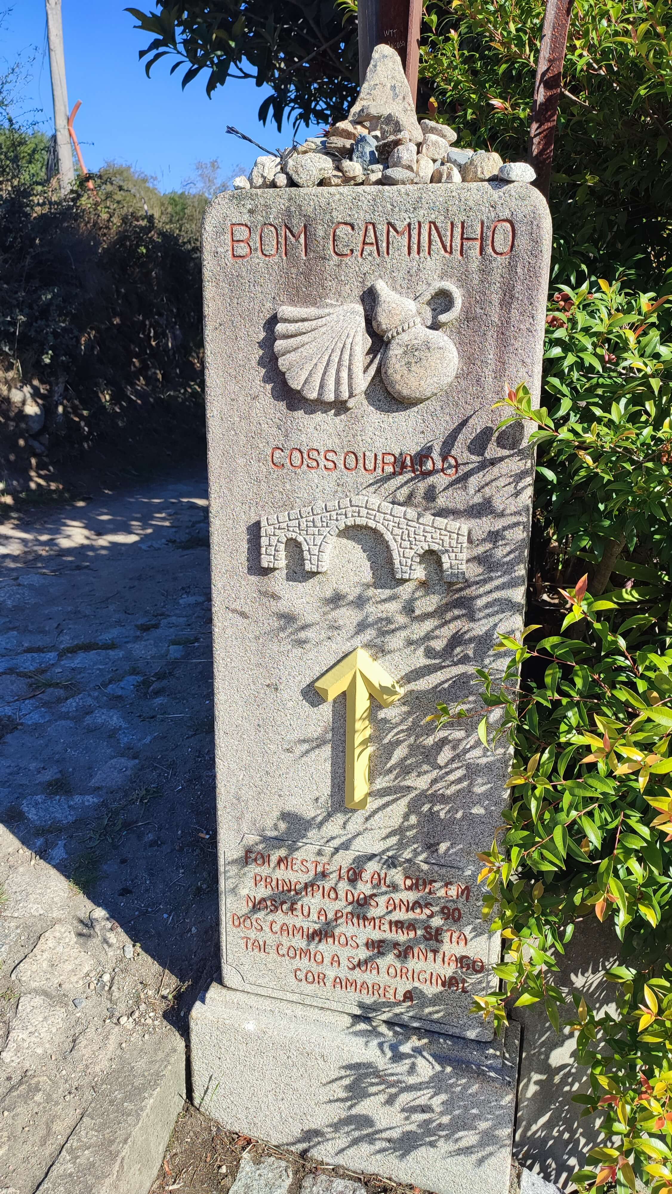 Camino milestone at Cossourado