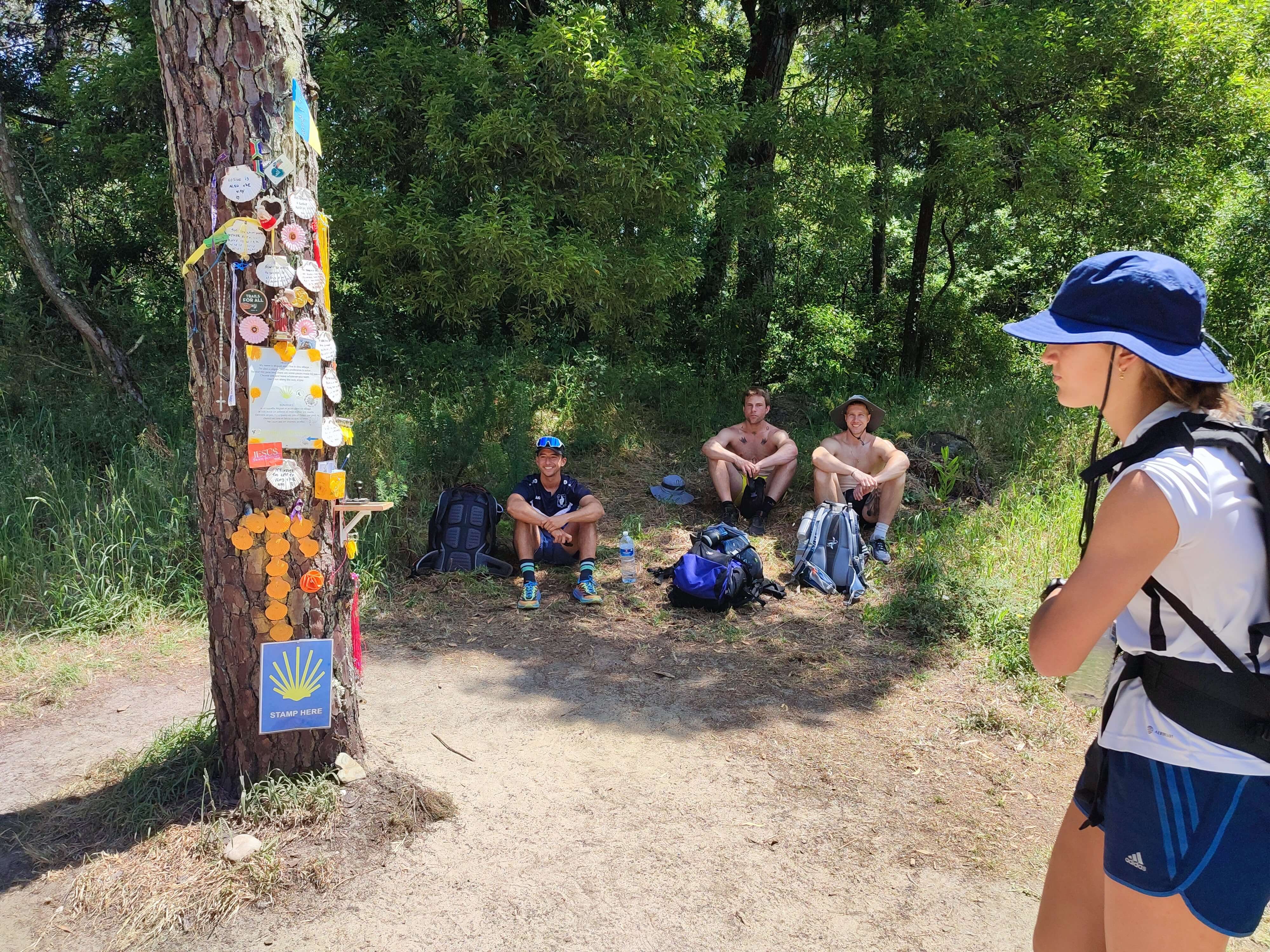 Messages and tokens on a tree stamping station