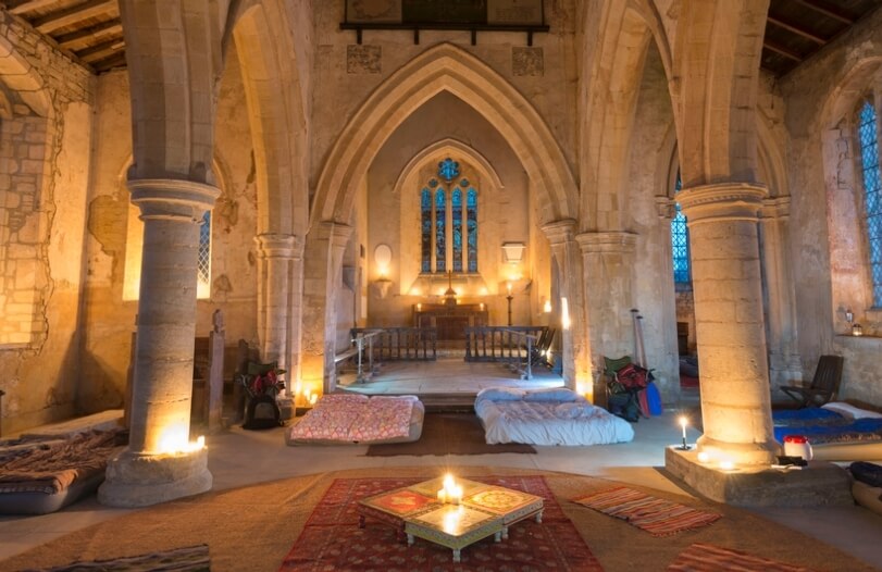 holiday destinations 2017 travel trends sleeping in a church