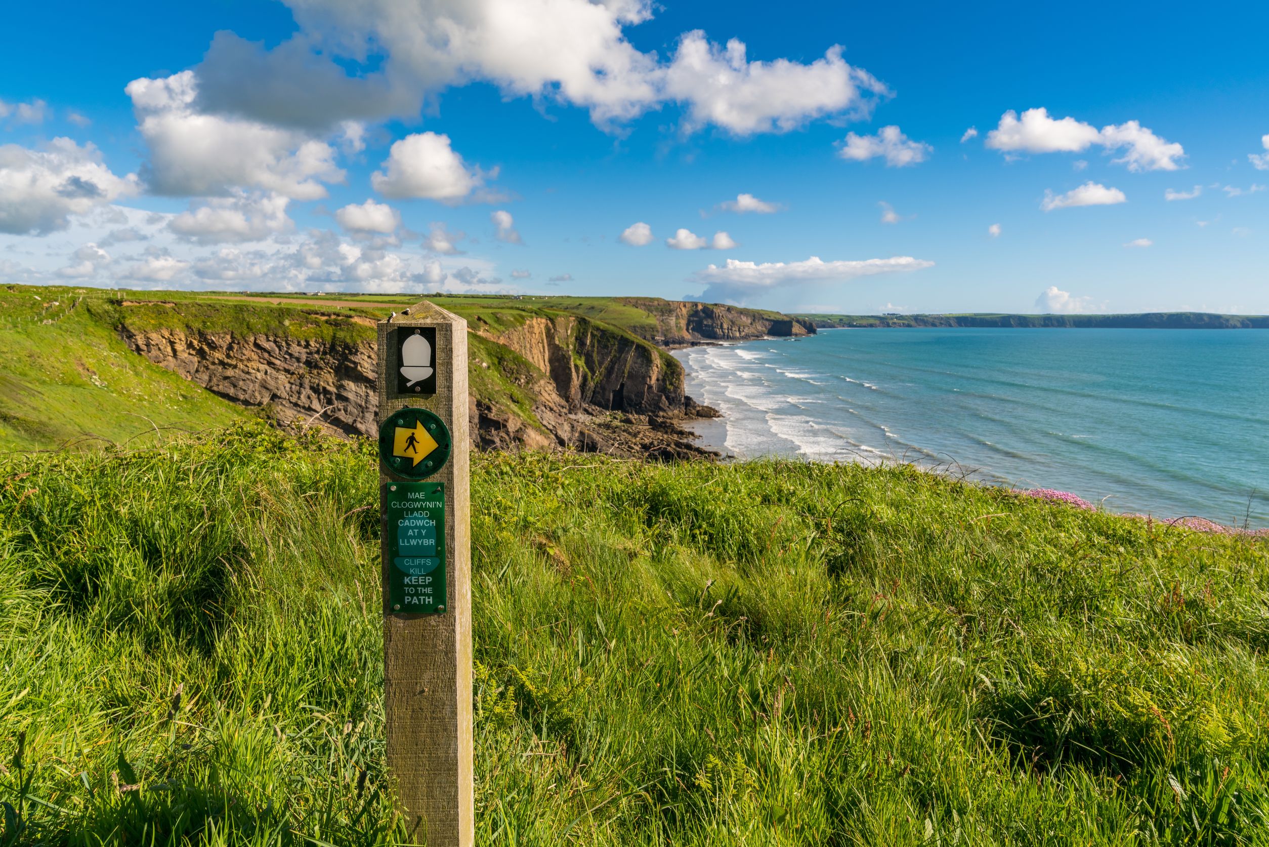 Der Pembrokeshire Coast Path is sehr gut ausgeschildert