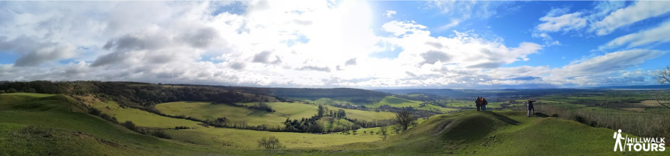 Panoramic view from the top of Haresfield Beacon - Cotswold Way